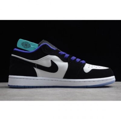 Nike Erkek Air Jordan 1 Low Siyah / Mor Basketbol Ayakkabısı Türkiye - 93GX7P70